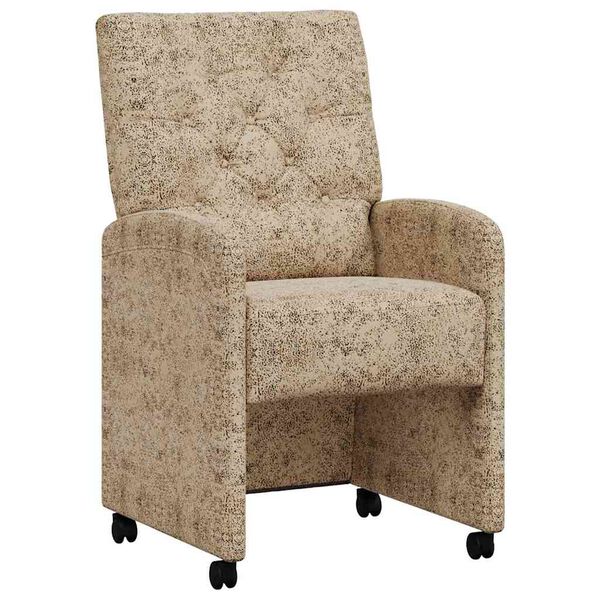 vidaXL Krzesełka jadalne na k&oacute;łkach 2 pcs Jasnoszary 58 x 67 x 97 cm