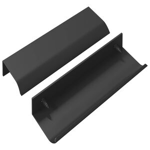 vidaXL Uchwyt 2 szt. Czarny 120 x 39.6 x 17 mm Aluminium