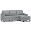 vidaXL 3-osobowa sofa z podn&oacute;żkiem, jasnoszara, 180 cm, tkaniną