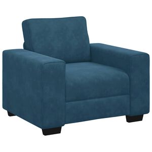 vidaXL Sofa Fotel Niebieski 100x77x82 cm Aksamit