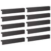 vidaXL Profil nakładkowy ogrodowy 10 szt. 100 x 10 x 15 cm Stal Czarny
