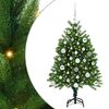 vidaXL Choinka z 150 diodami LED z podstawą Zielony 120 cm PE
