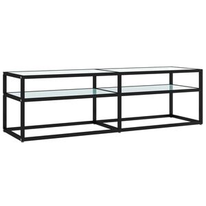 vidaXL Szafka pod TV, biały marmur, 140x40x40,5 cm, szkło hartowane