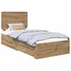 vidaXL Ramka ł&oacute;żka Dąb rzemieślniczy 90 x 200 cm Drewno inżynieryjne