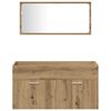 vidaXL 3-częściowy zestaw mebli łazienkowych, dąb artisan