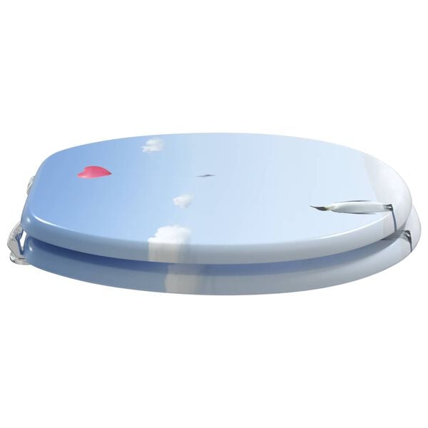 vidaXL Deska toaletowa Niebieski 44 x 38 cm Płyta MDF