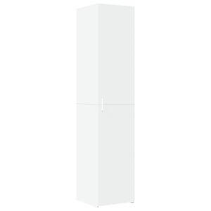 vidaXL Wysoka szafka, biała, 40x42,5x185 cm, materiał drewnopochodny