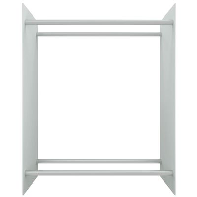vidaXL Stojak na drewno opałowe, biały, 80x35x100 cm, szkło hartowane