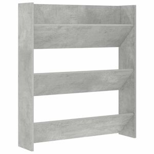 vidaXL Szafka ścienna na buty, szarość betonu, 80x18x90 cm, płyta