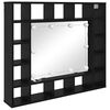 vidaXL Szafka z lustrem Czarny Dąb 91 x 15 x 76,5 cm