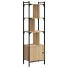 vidaXL Biblioteczka z drzwiczkami, dąb sonoma, 44,5x30x154,5 cm