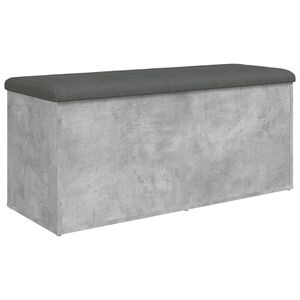 vidaXL Ławka ze schowkiem, szarość betonu, 102x42x45 cm