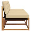 vidaXL 3 Sztuka Środkowa sofa ogrodowa Lite Drewno Akacji Naturalny