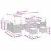 vidaXL Zestaw Sof na Ogr&oacute;d z poduszką 13 pcs Szary polirattan