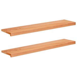 vidaXL Parapety 2 szt. Woskowane 120 x 25 x 2 cm Drewno bukowe