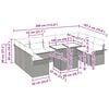 vidaXL Zestaw Sof na Ogr&oacute;d z poduszką 10 pcs Beżowy Rattan poli