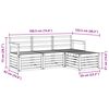vidaXL Zestawy sof 4 pcs Naturalny Lite Drewno Akacji