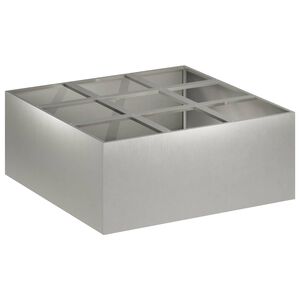 vidaXL Doniczka ogrodowa srebrny 100 x 100 x 20 cm Stal nierdzewna