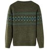 Sweter dziecięcy z dzianiny, khaki, 116