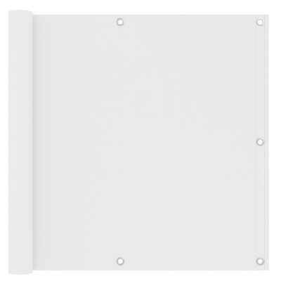 vidaXL Parawan balkonowy, biały, 90x500 cm, tkanina Oxford