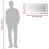 vidaXL Lustro łazienkowe z LED, 80x40 cm