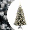 vidaXL Sztuczna choinka na zawiasach z bombkami 120 cm 150 LED