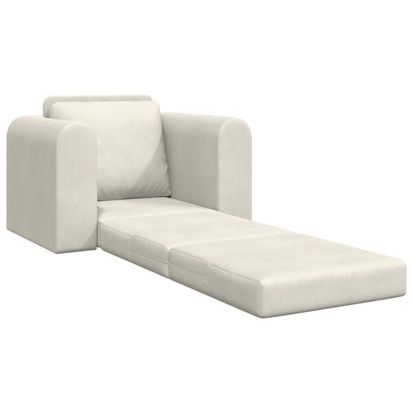 vidaXL Sofa Bed Kremowy 98 x 71 x 83 cm Aksamit