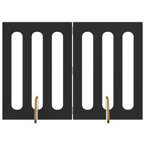 vidaXL Składany kojec dla zwierząt 2 pcs Czarny Dąb 100,5 x 38 x 70 cm