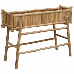 vidaXL Doniczka ogrodowa z uchwytem Naturalny 100 x 38 x 74 cm Bambus