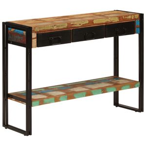 vidaXL Stolik konsolowy, 110x30x76 cm, lite drewno z odzysku