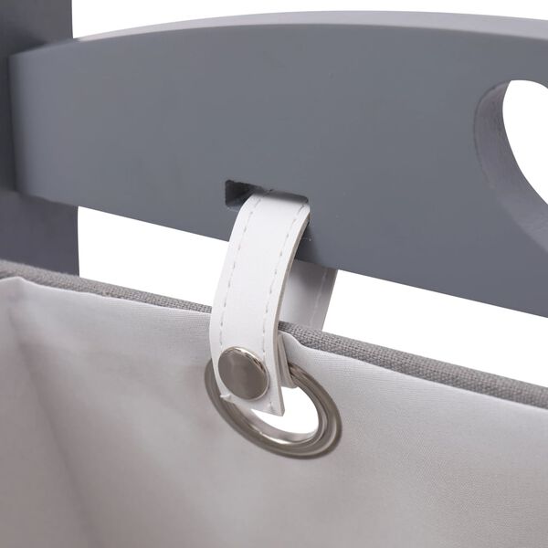 vidaXL 2-poziomowy regał z koszami, ciemnoszary 35x35x72 cm, drewniany