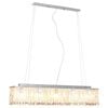 vidaXL Lampa sufitowa z kryształowymi koralikami, srebrna, 104 cm, E14