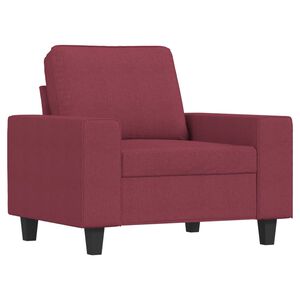 vidaXL Fotel, winna czerwień, 60 cm, obity tkaniną