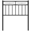 vidaXL Metalowe wymienne wezgłowie, czarne, 75 cm