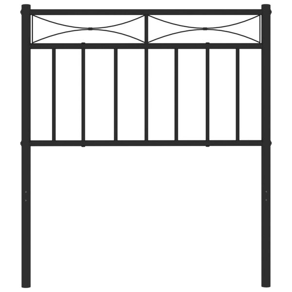 vidaXL Metalowe wymienne wezgłowie, czarne, 75 cm