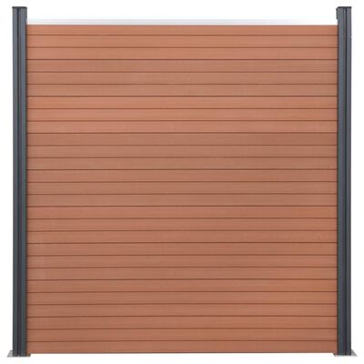 vidaXL Zestaw paneli ogrodzeniowych, brązowy, 180x186 cm, WPC