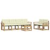 vidaXL Zestaw sof na zewnątrz z poduszką 7 pcs Biały i kremowy