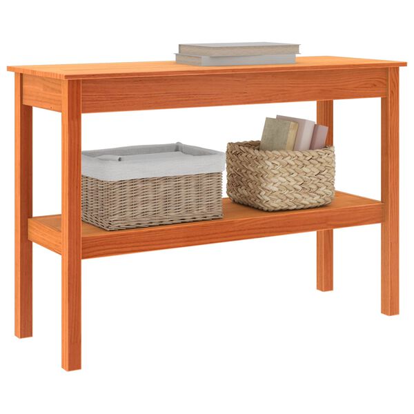 vidaXL Konsola Woskowy brąz 110 x 40 x 75 cm Lite drewno sosnowe