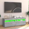 vidaXL Szafka pod TV z LED, szary dąb sonoma, 120x35x40 cm
