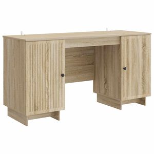 vidaXL Biurko dąb Sonoma Drewno inżynieryjne 142,5 x 50 x 75 cm