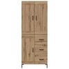 vidaXL Highboard 2 pcs Dąb rzemieślniczy Materiał drewnopochodny