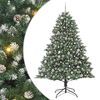 vidaXL Sztuczna choinka Zielony 210 cm PVC, plastik i stal