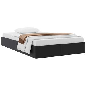 vidaXL Ł&oacute;żko z miejscem do przechowywania Czarny 120 x 190 cm