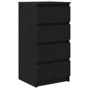 vidaXL Komoda Czarny Dąb 37,5x35x76 cm Drewno klejone