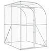 vidaXL Kurnik srebrny 200 x 200 x 215 cm Stal ocynkowana