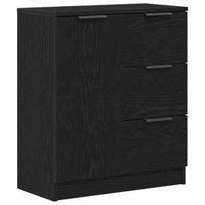 vidaXL Bufet Czarny Dąb 60 x 30 x 70 cm Drewno inżynieryjne