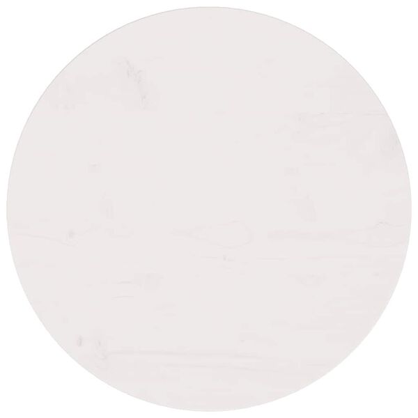 vidaXL Blat stołu, biały, &Oslash;50x2,5 cm, lite drewno sosnowe