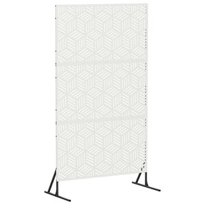 vidaXL Ekran prywatności 100 x 50 x 180 cm Stal Biały
