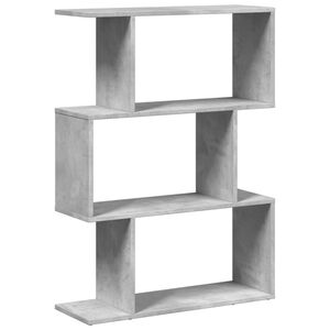 vidaXL Regał przegroda, 3 poziomy, szarość betonu, 70x24x97 cm