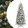 vidaXL Sztuczna choinka Biały 240 cm PVC, plastik, stal i PE